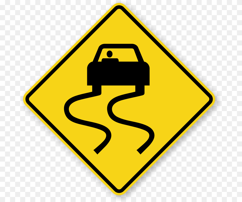 Slippery When Wet Sign, Symbol, Road Sign, Disk Free Transparent Png