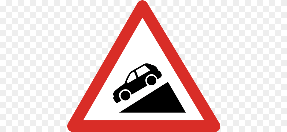 Slope Sign Icon And Svg Vector Language, Symbol, Road Sign, Triangle Free Png