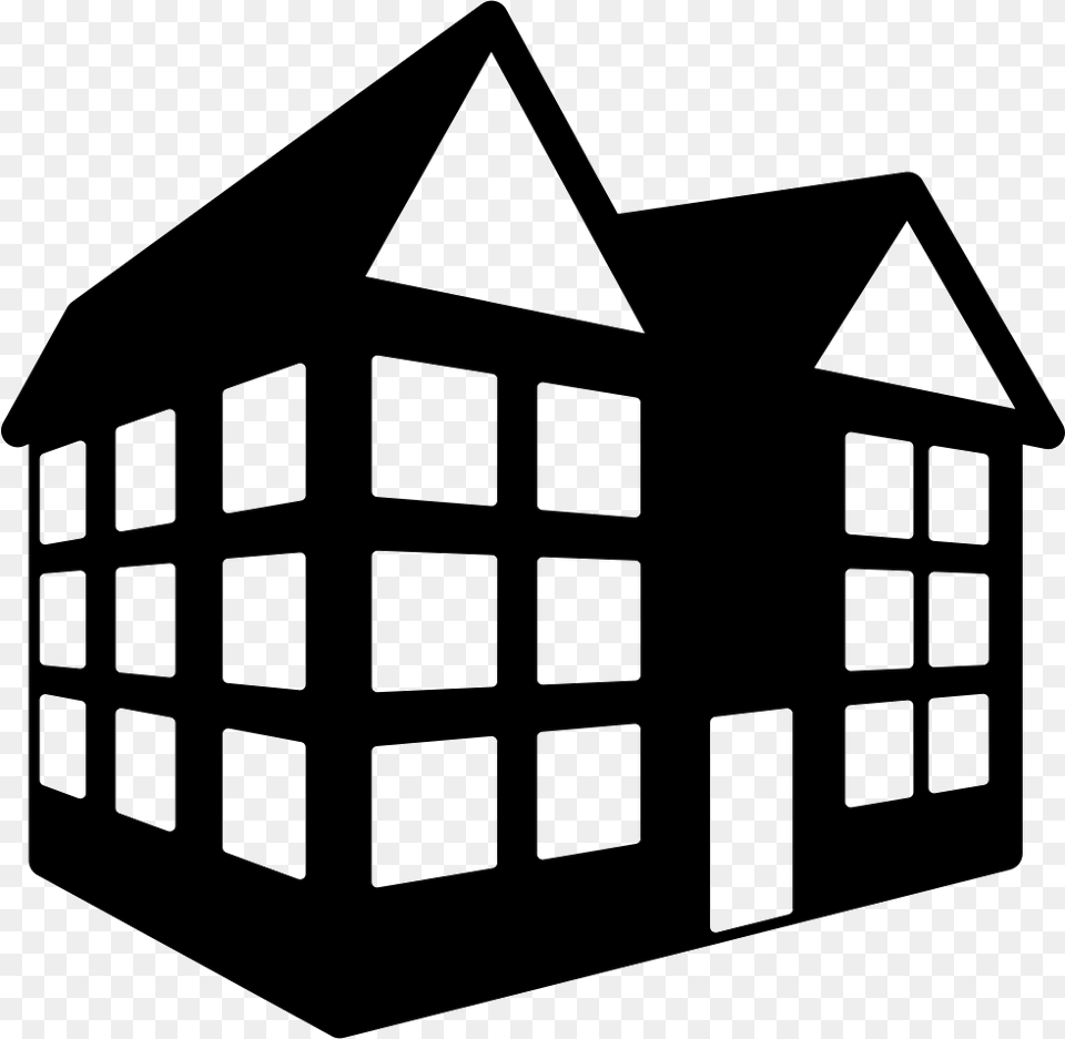 Sloping Roof Buildings Transparent Office Building Icon, Architecture, Rural, Outdoors, Nature Free Png