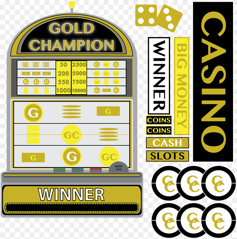 Slot Machine, Gambling, Game, Scoreboard Png Image