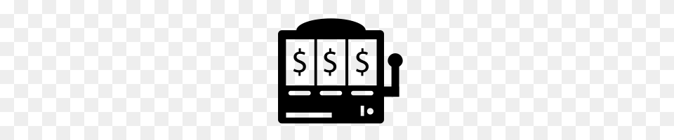 Slot Machine Icons Noun Project, Gray Free Png Download