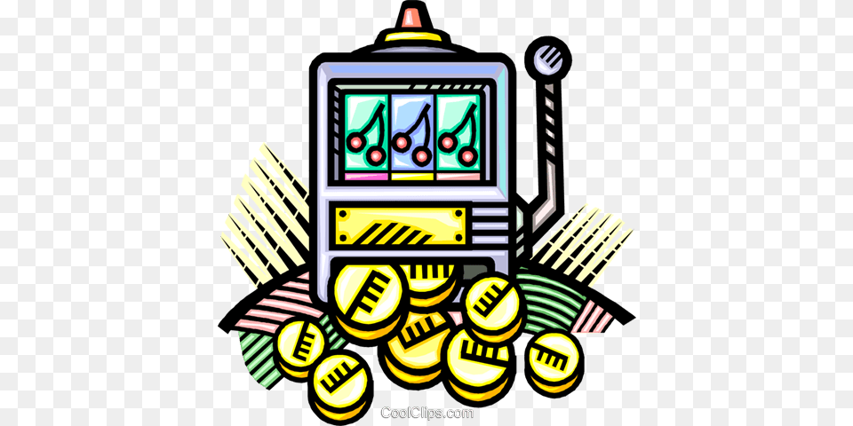 Slot Machine Royalty Vector Clip Art Illustration Clipart, Gambling, Game, Bulldozer Free Png Download