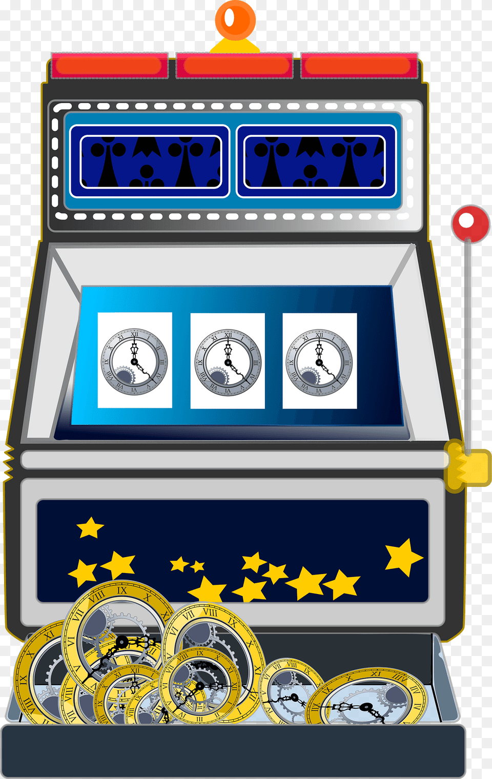 Slot Machine Spewing Money Clipart, Gambling, Game, Scoreboard Free Png