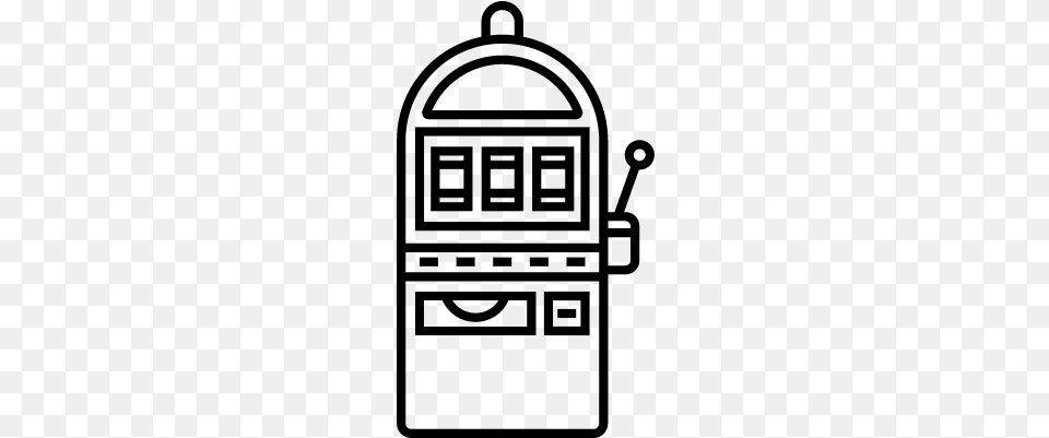 Slot Machine With Handle Vector Slot Machine Vector Black And White, Gray Free Png