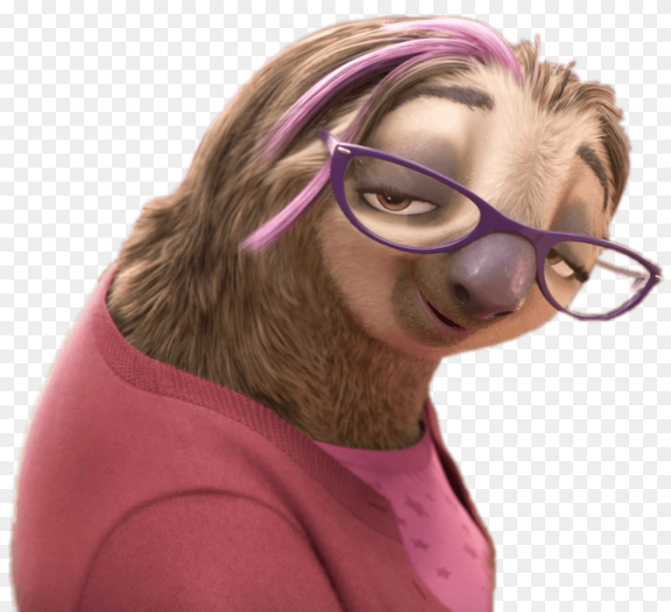 Sloth, Accessories, Person, Woman, Glasses Png