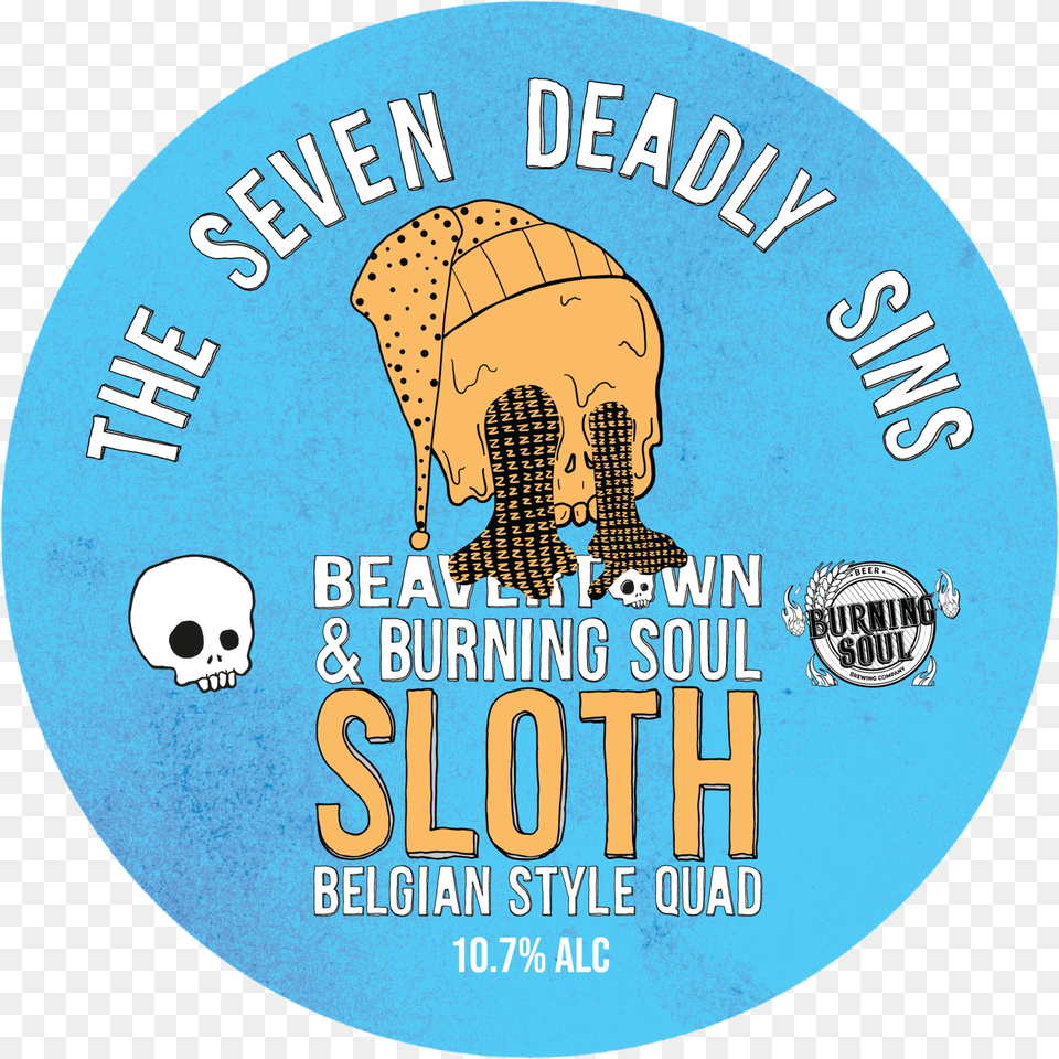 Sloth Beavertown Brewery Circle, Sticker, Animal, Bear, Mammal Png