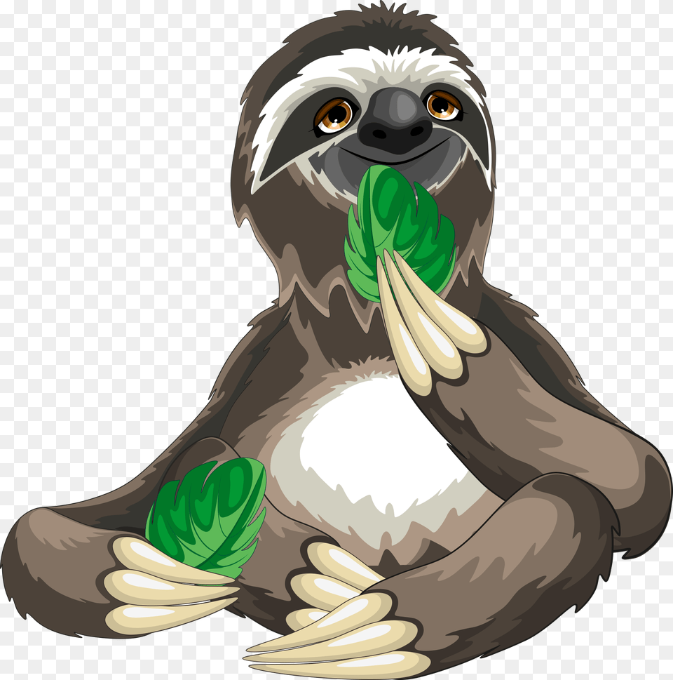 Sloth Cartoon Royalty Sloth, Animal, Mammal, Wildlife, Three-toed Sloth Free Png