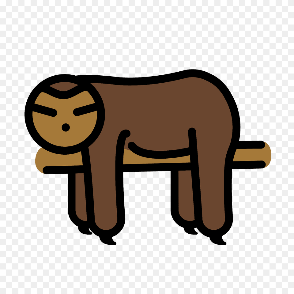Sloth Emoji Clipart, Animal, Elephant, Mammal, Wildlife Png Image