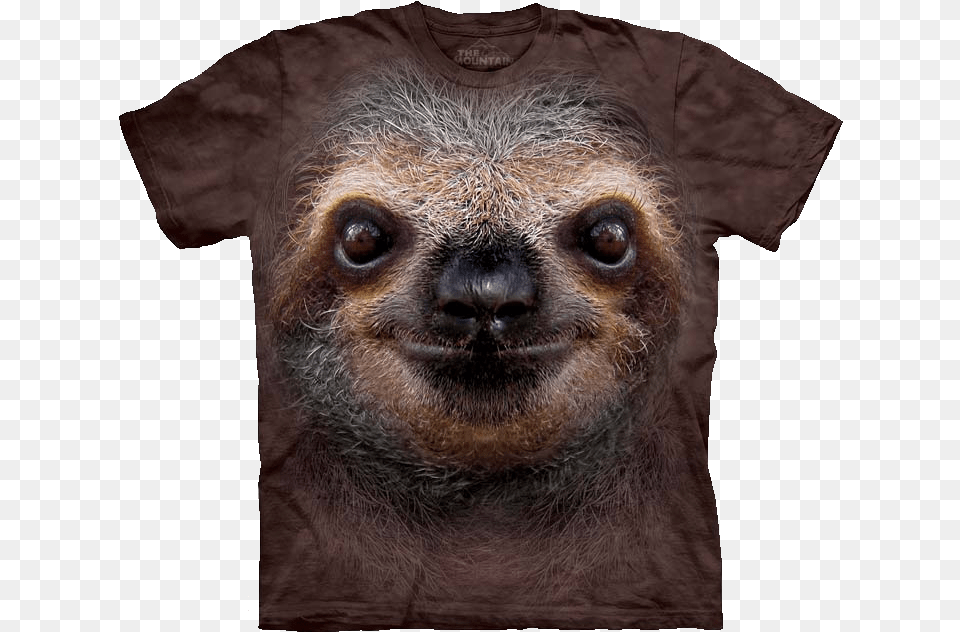 Sloth Face Sloth Face Shirt, Animal, Mammal, Monkey, Wildlife Free Transparent Png