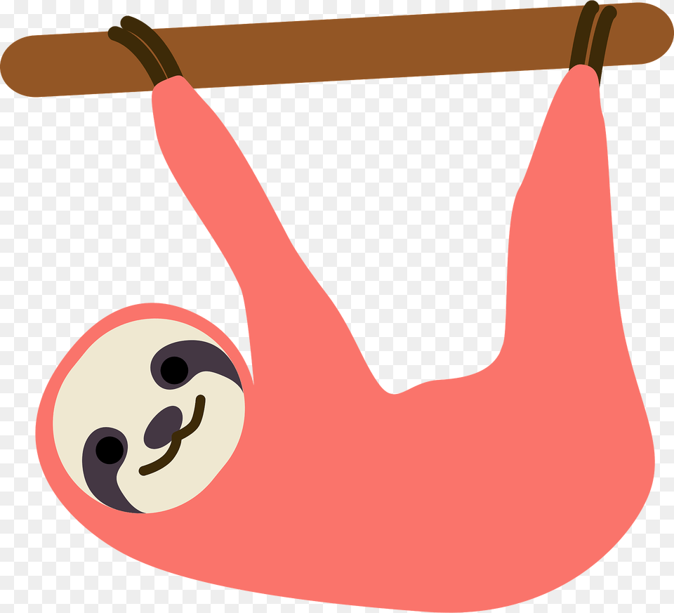 Sloth Hanging From A Branch Clipart, Animal, Mammal, Wildlife, Three-toed Sloth Png Image