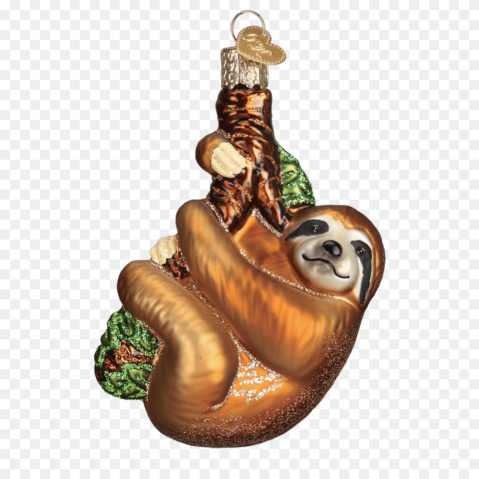 Sloth Ornament Old World Christmas, Adult, Female, Person, Woman Png Image