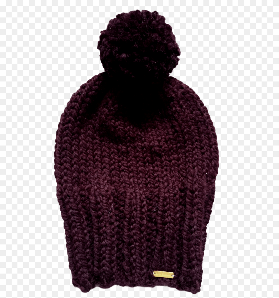 Slouchy Knit Pom Pom Hat, Cap, Clothing, Fashion, Scarf Png Image