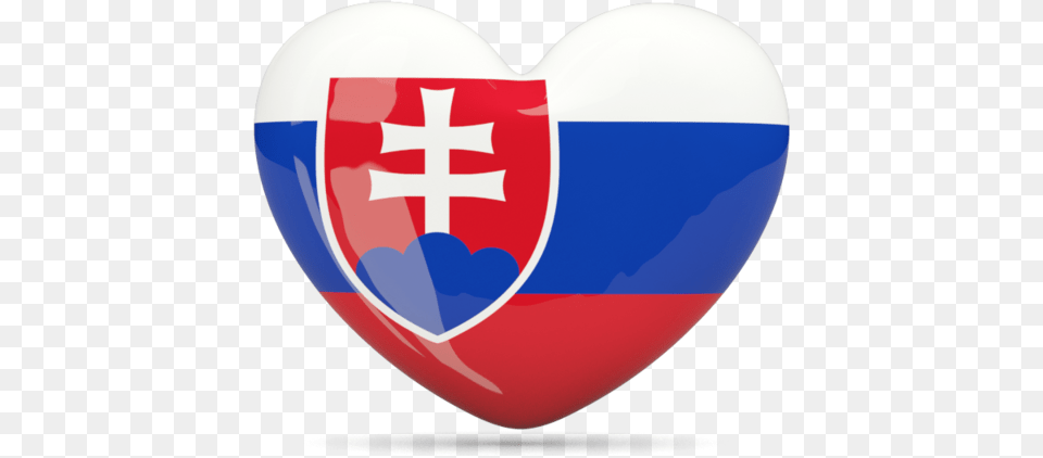 Slovakia Flag Heart Icon Heart With Slovakia Flag, Logo, Armor Free Png Download