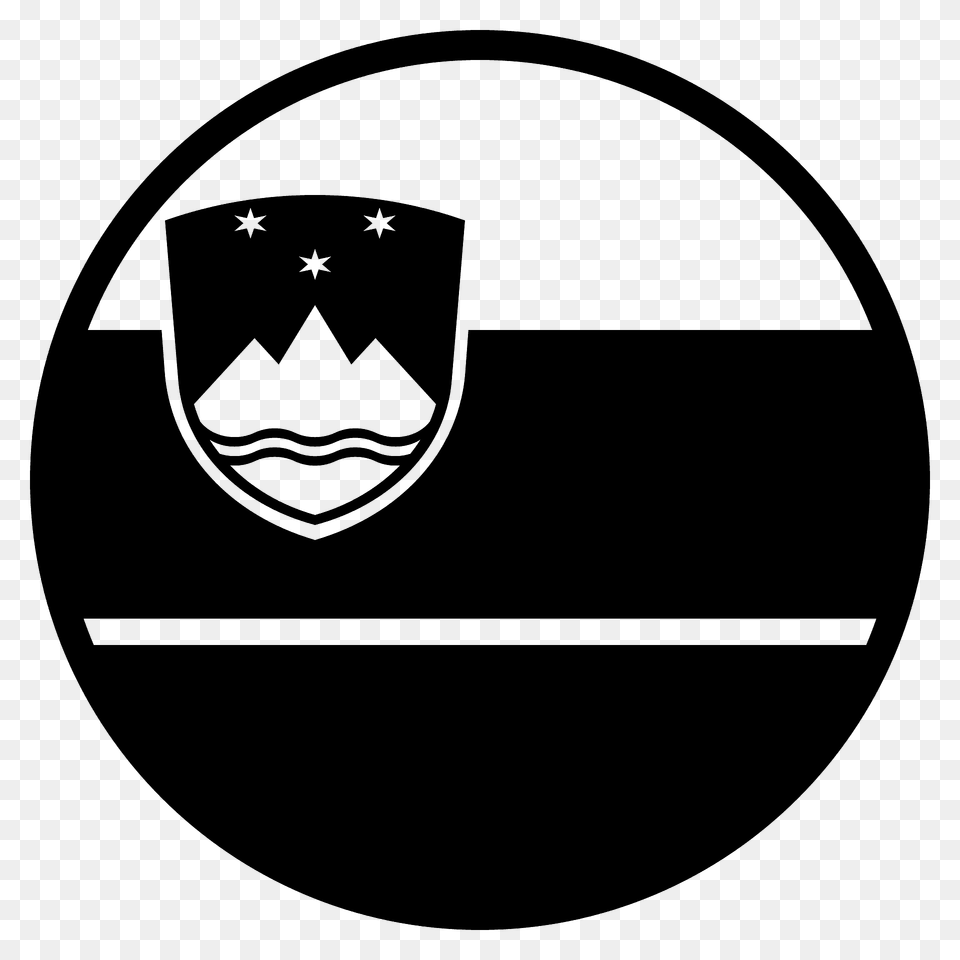 Slovenia Flag Emoji Clipart, Logo, Emblem, Symbol, Disk Free Transparent Png