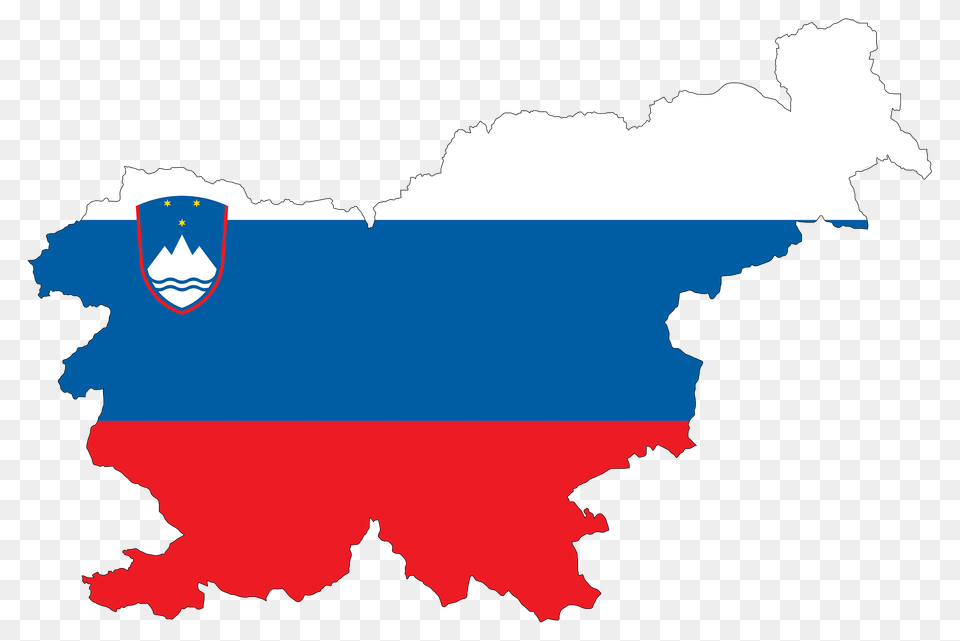 Slovenia Map Flag With Stroke Clipart, Chart, Plot, Water, Sea Free Png
