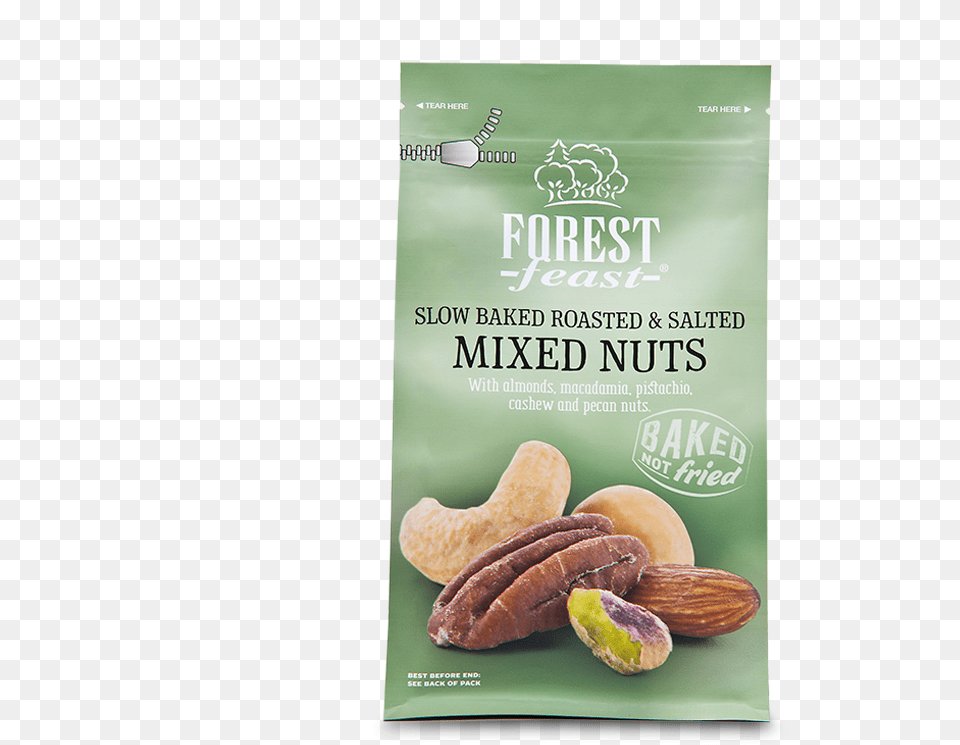 Slow Baked Roasted Amp Salted Mixed Nuts Forest Feast Slow Baked, Food, Nut, Plant, Produce Free Png Download