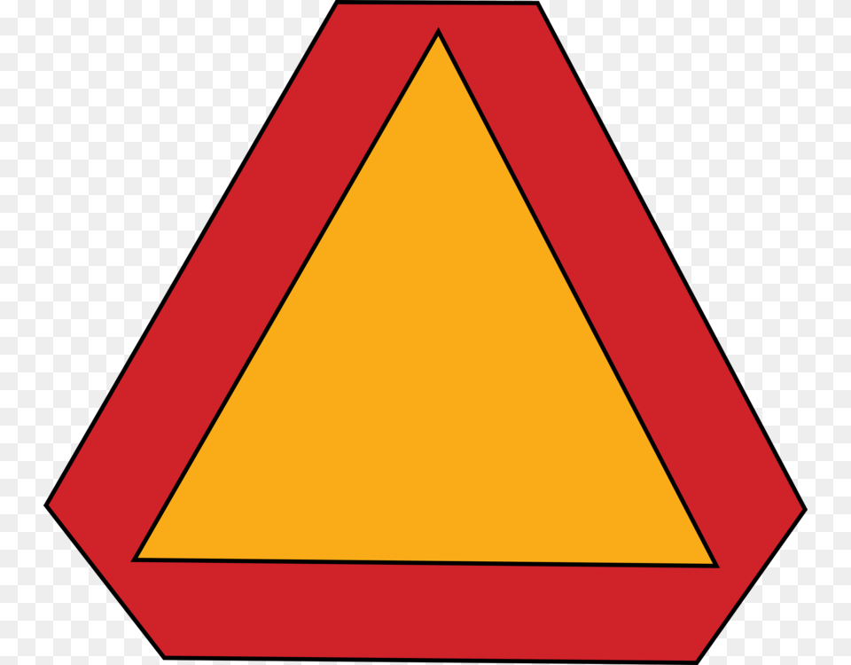 Slow Moving Vehicle Traffic Sign Driving, Triangle Png Image