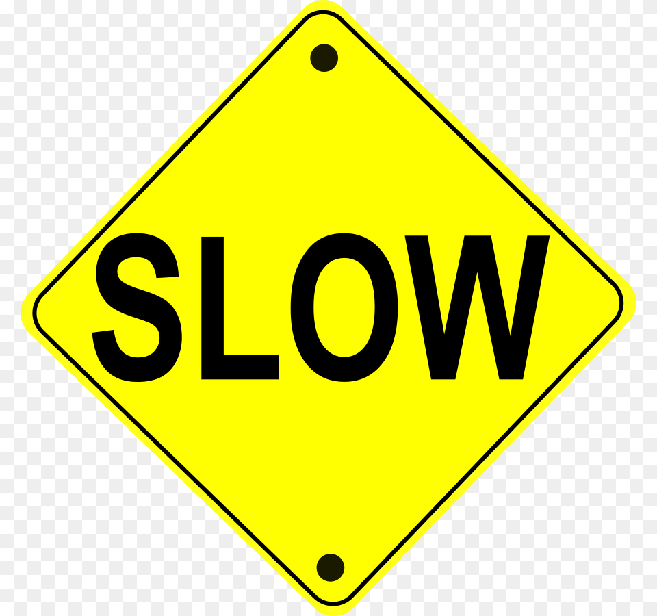 Slow Road Sign Clipart, Road Sign, Symbol Png Image
