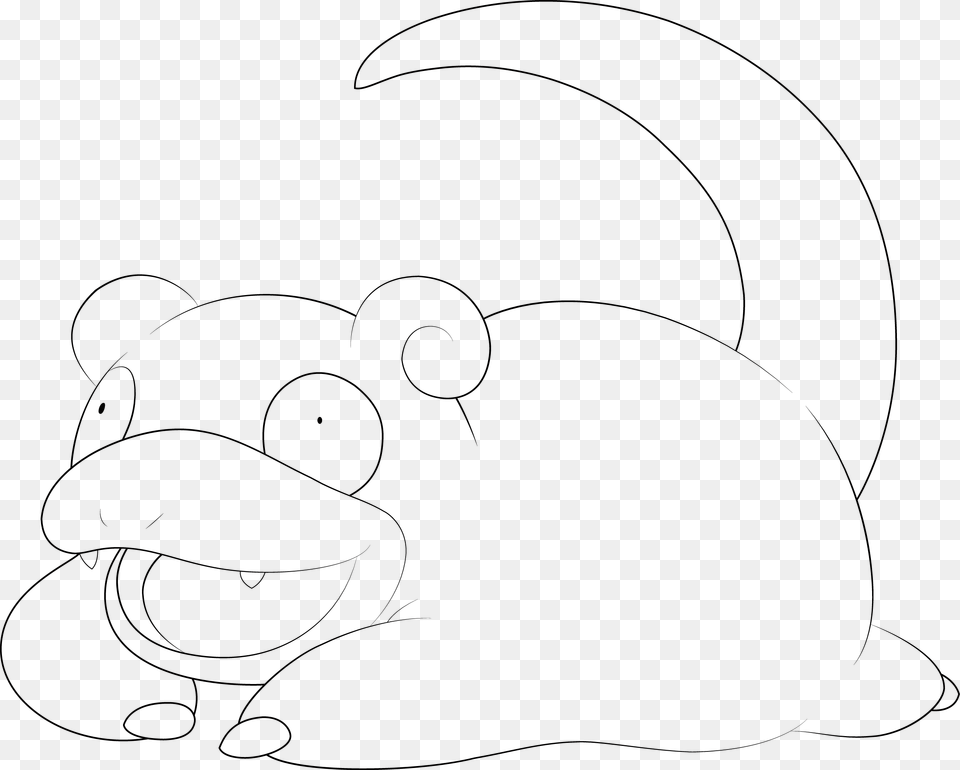 Slowpoke Line Art By, Drawing Png