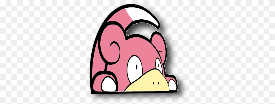 Slowpoke Pokemon Peeker Sticker Dot, Plush, Toy Free Png