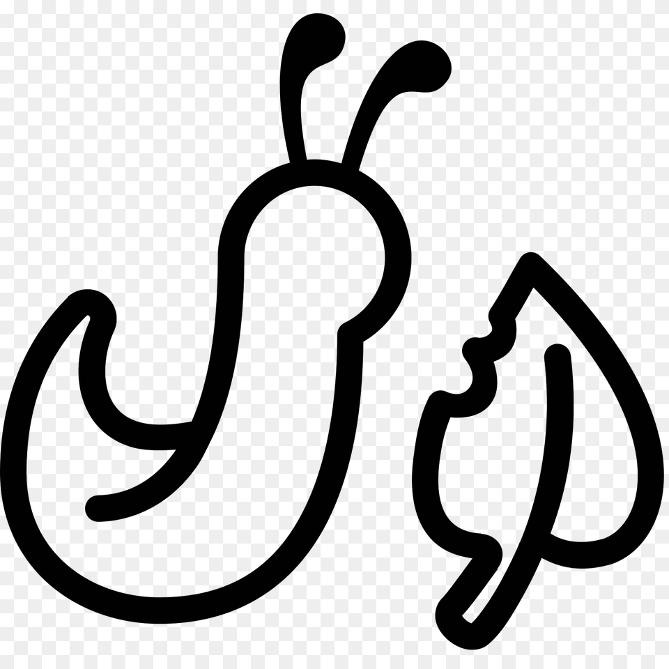 Slug Eating Icon, Gray Free Transparent Png