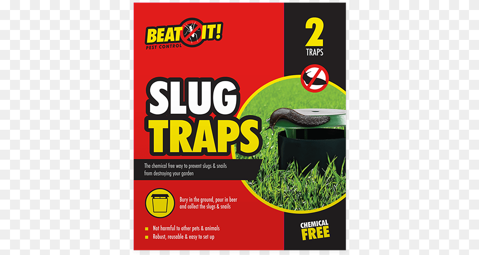 Slug Traps Grass, Advertisement, Poster, Animal, Reptile Png Image
