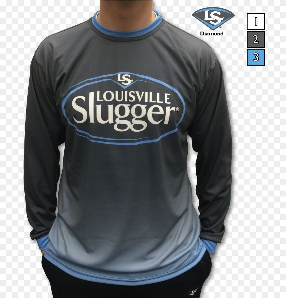 Slugger Custom Long Sleeve Shirttitle Slugger Custom Long Sleeved T Shirt, Clothing, Long Sleeve, T-shirt, Adult Png Image