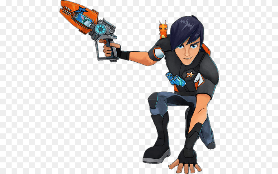 Slugterra Eli Shane Crouching, Adult, Book, Comics, Female Free Png Download