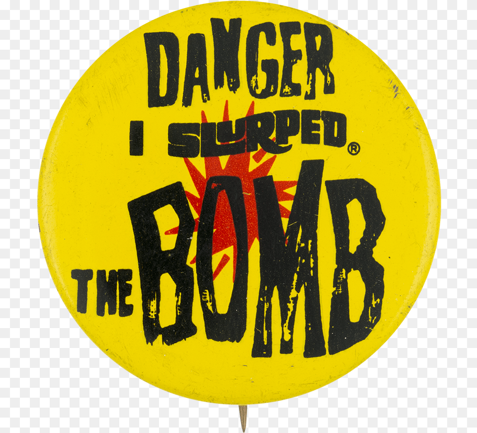 Slurpee Bomb Vintage Slurpee 711 Pin The Bomb Metal 7039s Item, Logo, Person Free Transparent Png