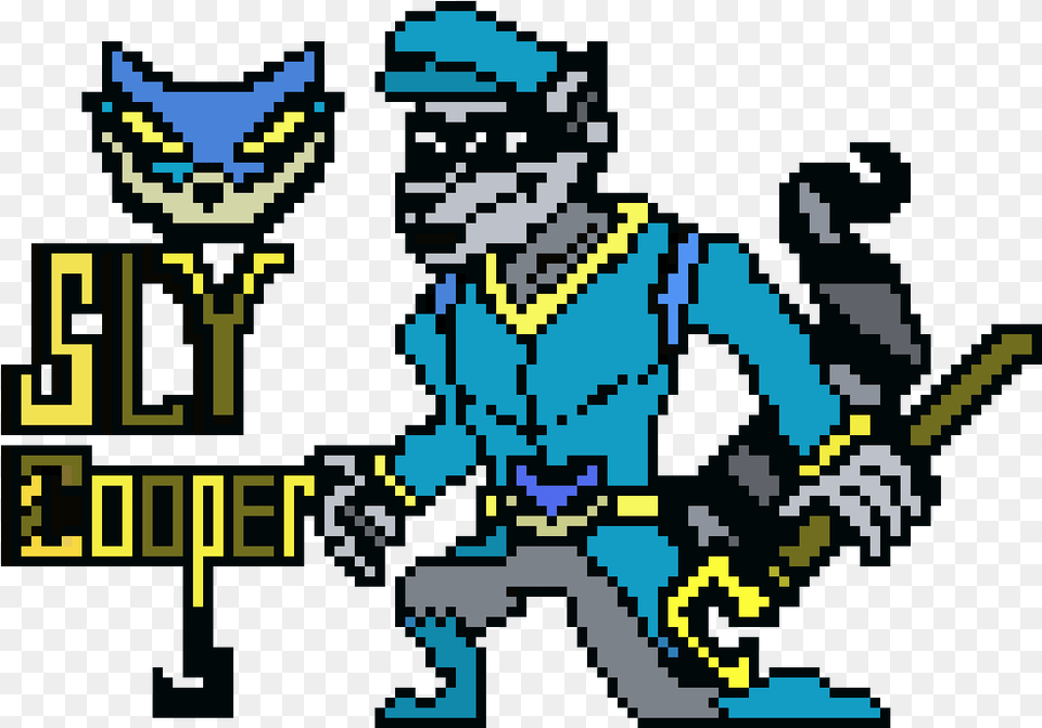 Sly Cooper Pixel Art, People, Person, Qr Code Free Png
