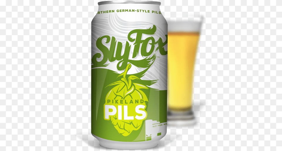 Sly Fox Pikeland Pils German Style Pilsner Sly Fox Lager, Alcohol, Beer, Beverage, Can Free Transparent Png