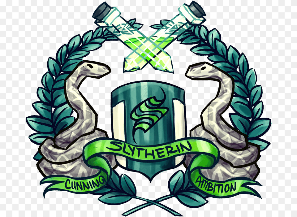 Slytherin Crest Background, Emblem, Symbol, Logo Free Png