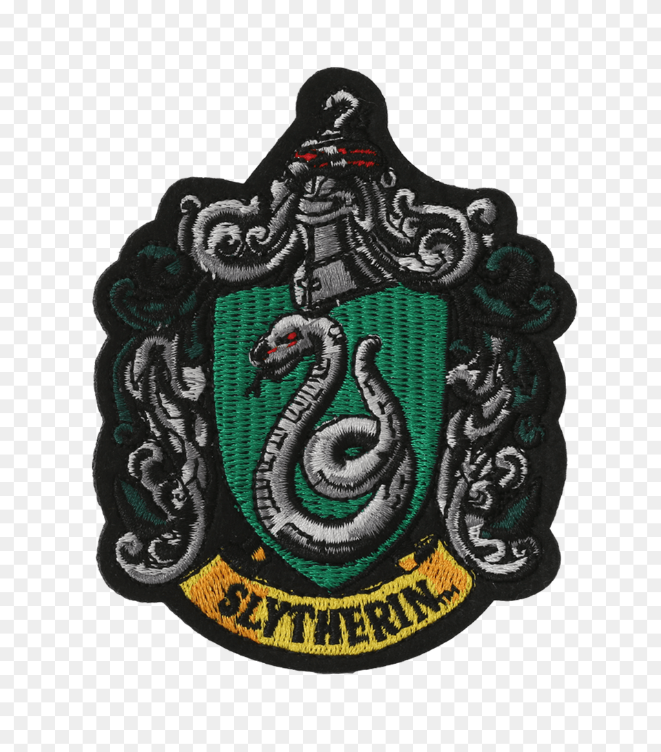 Slytherin Crest Embroidered Patch In Harry Potter, Badge, Logo, Symbol, Pattern Png Image