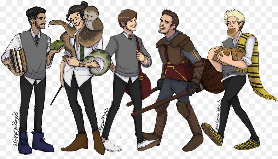 Slytherin Drawing Louis Tomlinson And Harry Styles, Publication, Book, Comics, Woman Free Transparent Png