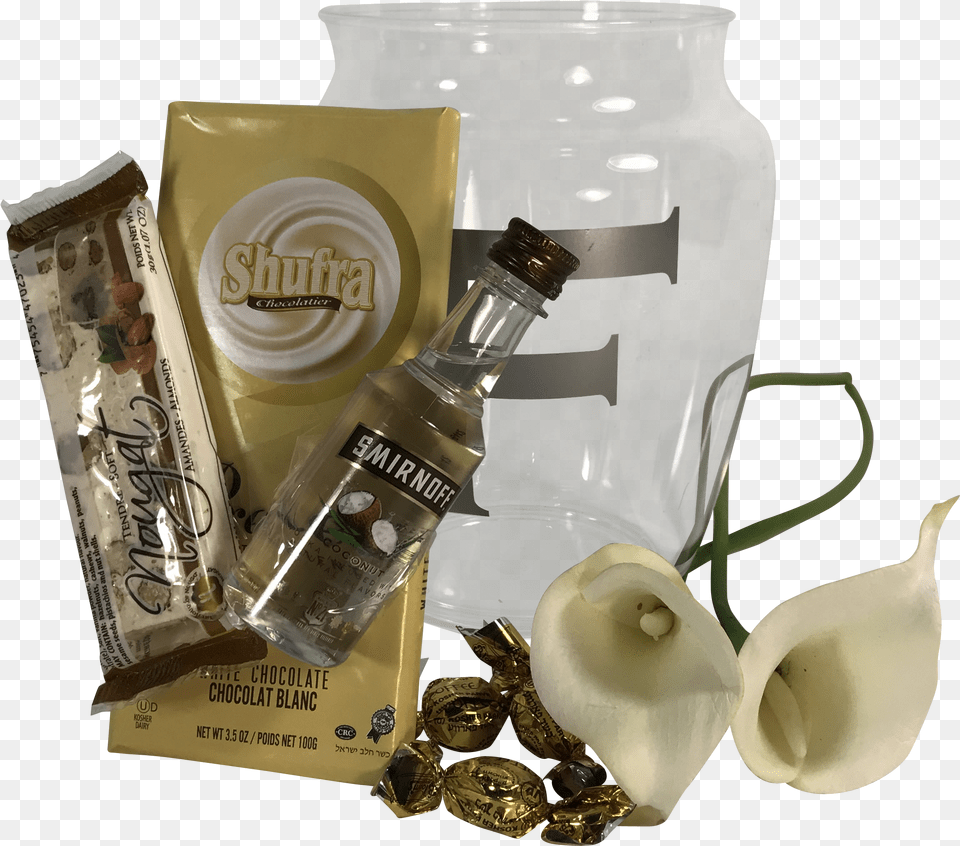 Small Acrylic Cookie Jar Mishloach Manos Gift Basket, Bottle, Cosmetics, Perfume, Flower Png Image