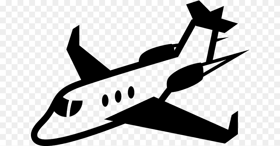 Small Airplane Emoji Clipart Black And White Emojis Plane, Gray Free Png