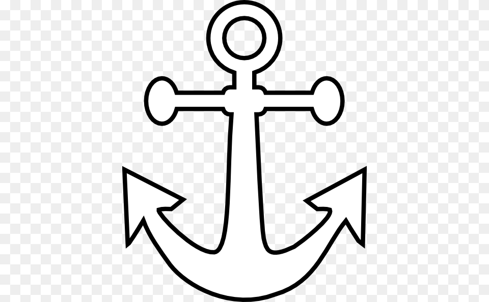 Small Anchor Outline Clip Art Vbs, Electronics, Hardware, Hook, Cross Png Image