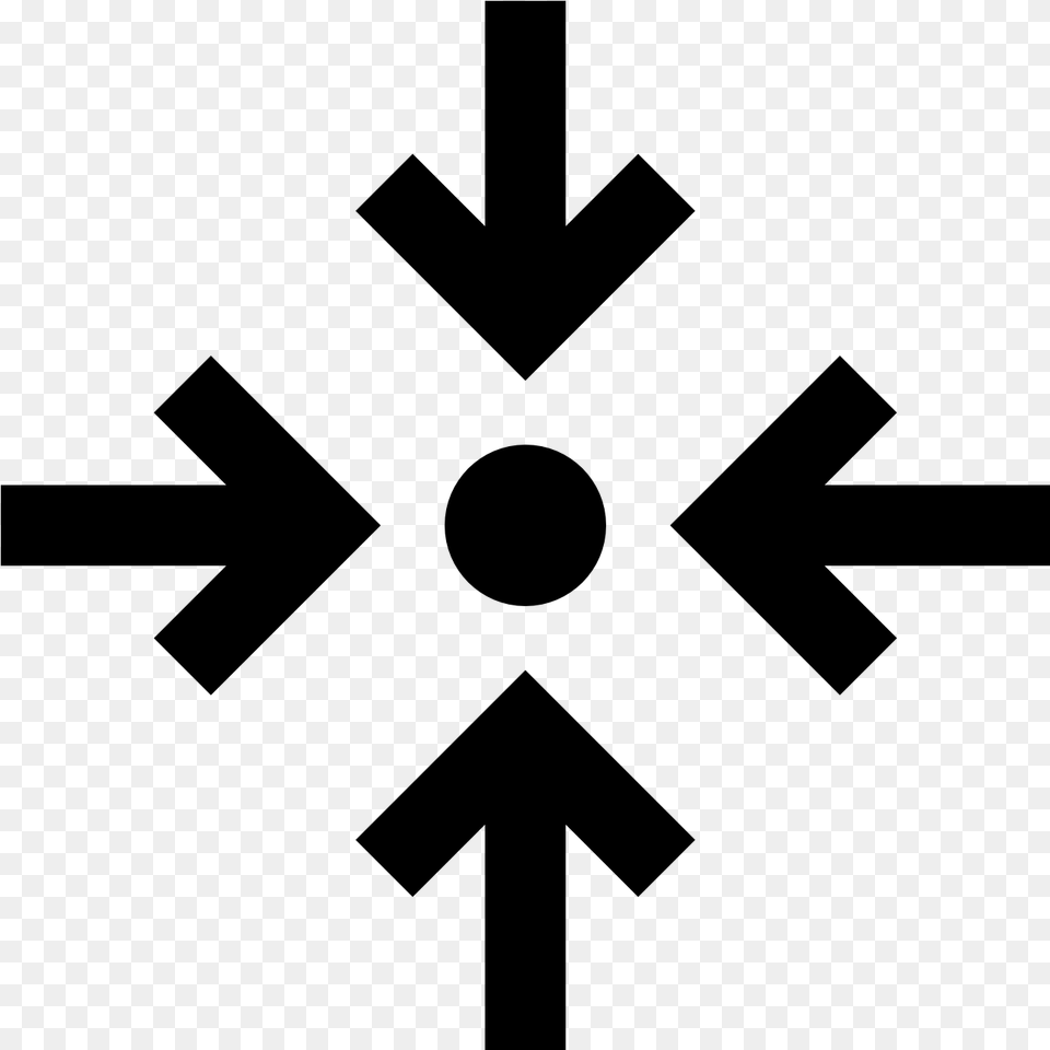 Small Arrow Meeting Point Icon, Gray Free Png Download