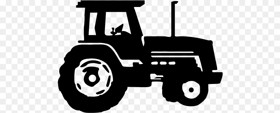 Small Black And White Tractor, Gray Free Transparent Png