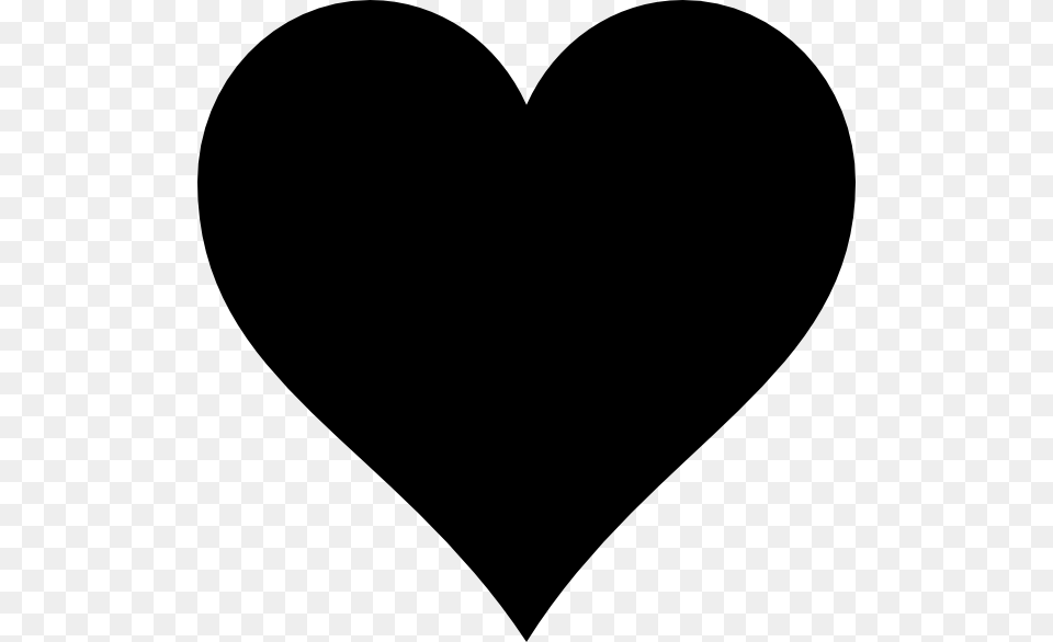 Small Black Heart Large Size, Stencil, Silhouette Free Png