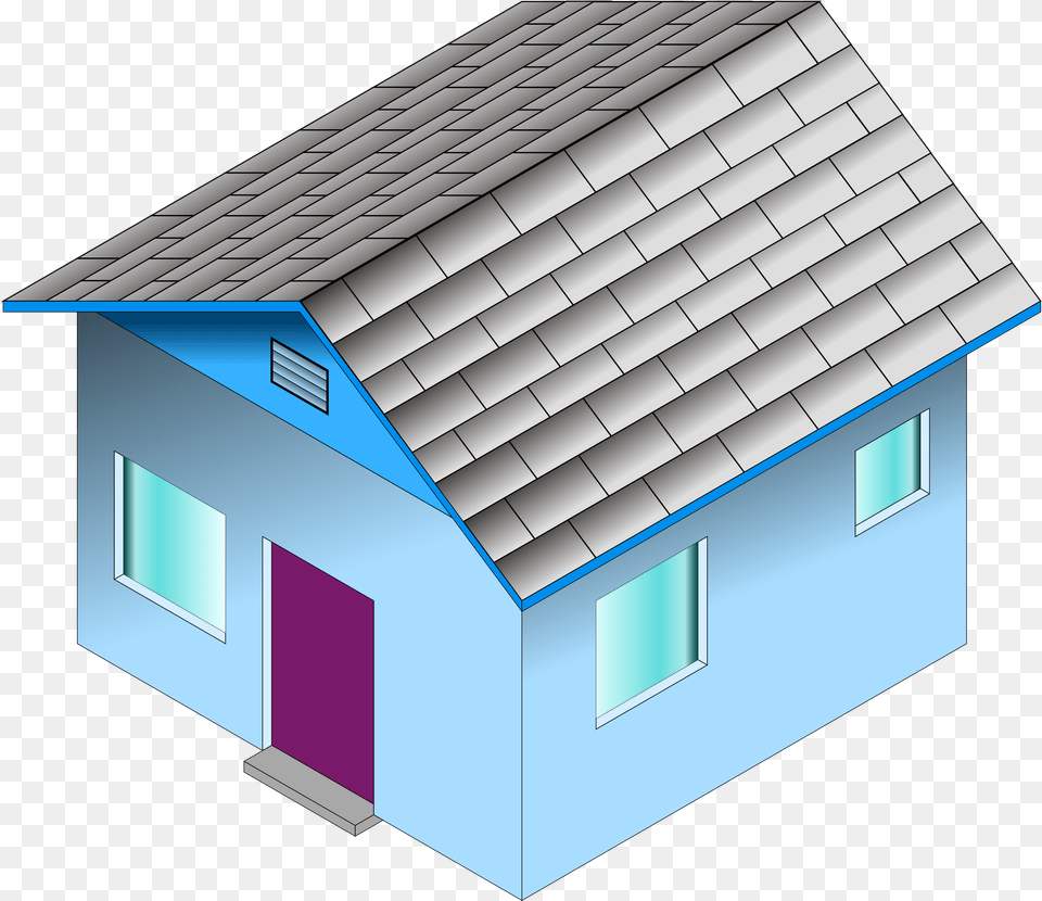 Small Blue House Clip Arts, Architecture, Rural, Outdoors, Nature Png