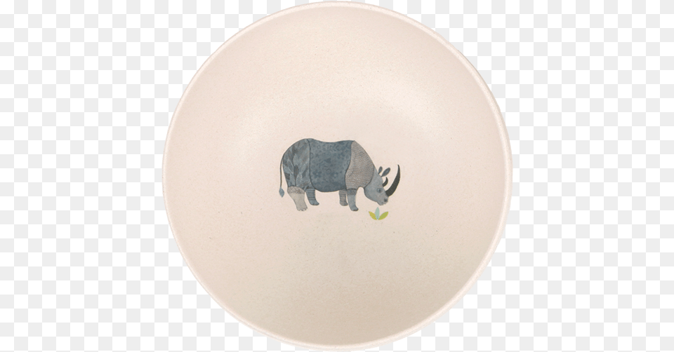 Small Bowl Rhino Love Mae France U0026 Europe White Rhinoceros, Plate, Animal, Elephant, Mammal Free Png