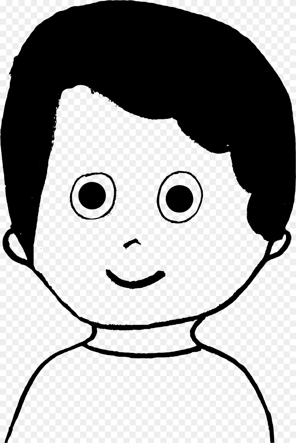 Small Boy Vector Clip Arts Big And Small Face Black And White, Gray Free Png Download