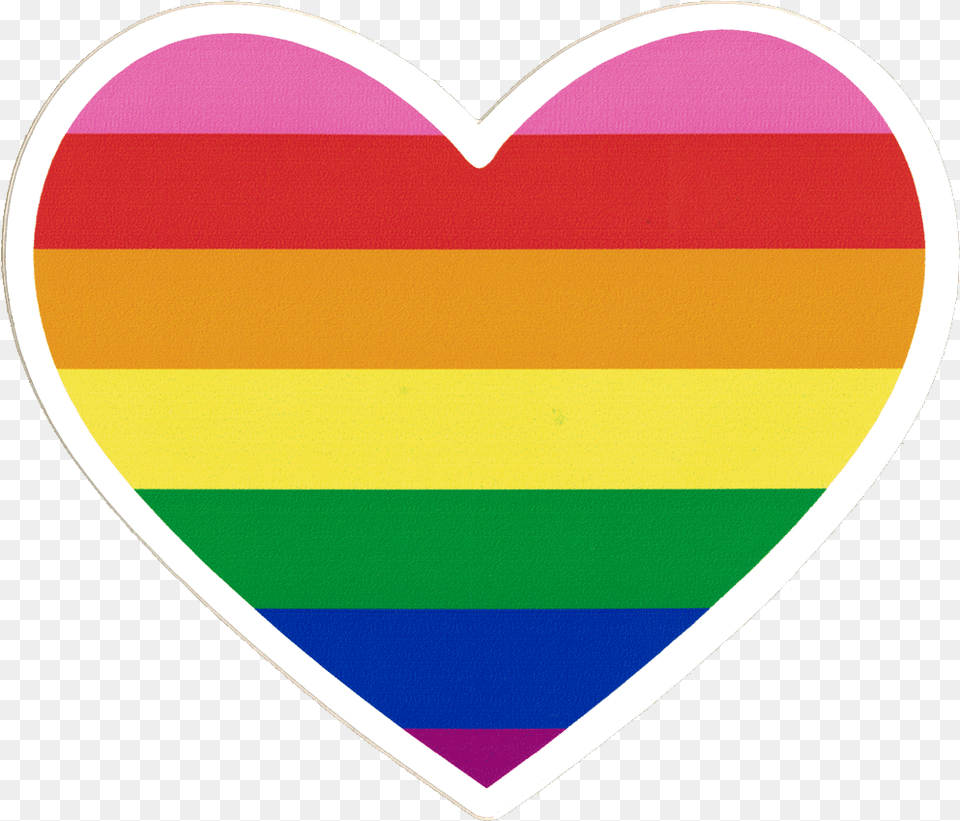 Small Bumper Sticker Decal Small Rainbow Heart Free Transparent Png
