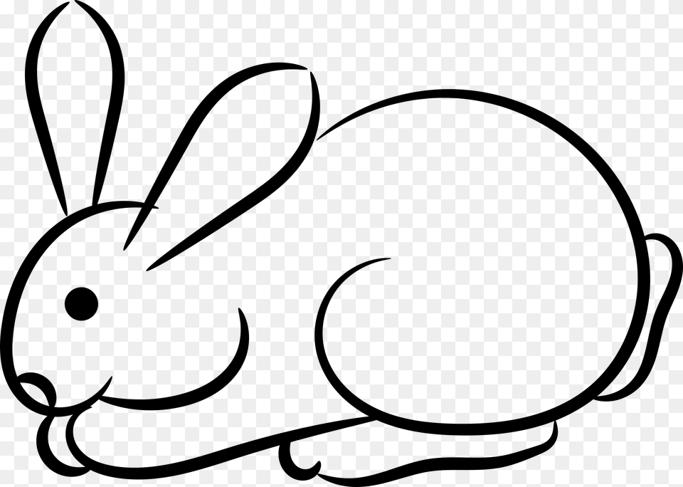 Small Clipart White Rabbit, Gray Free Png Download