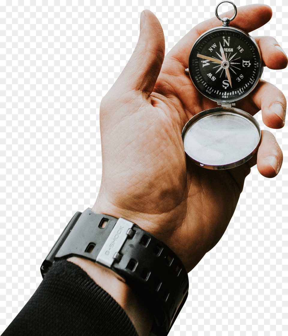 Small Compass In Hand Quotes For Leaders, Wristwatch, Accessories, Jewelry, Locket Free Png Download