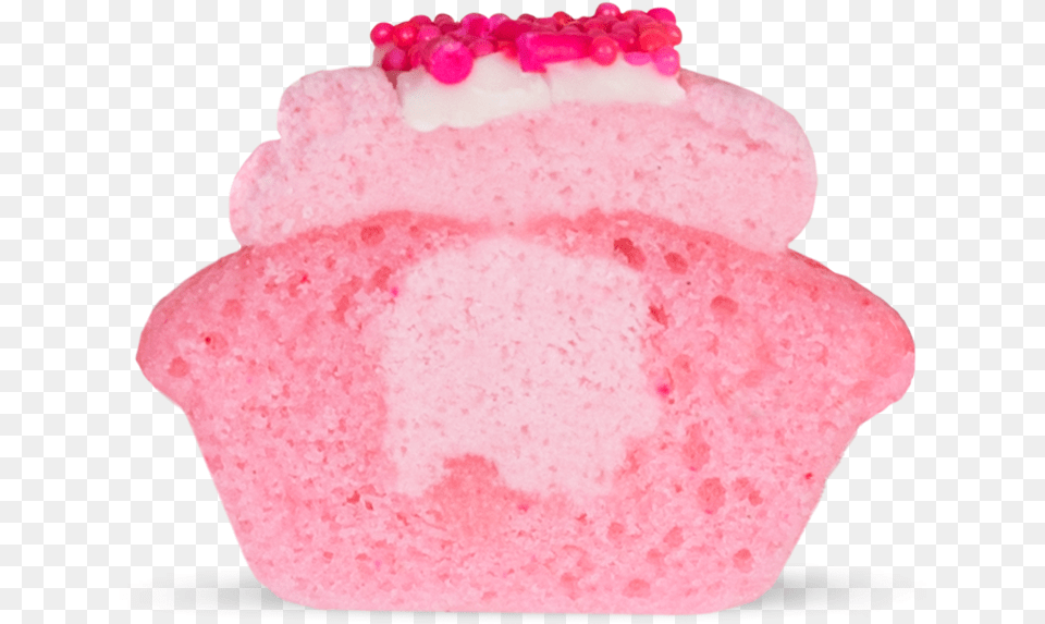 Small Cross Of Pink Sugar Cookie Cupcake Sugar Cookie, Cake, Cream, Dessert, Food Png Image