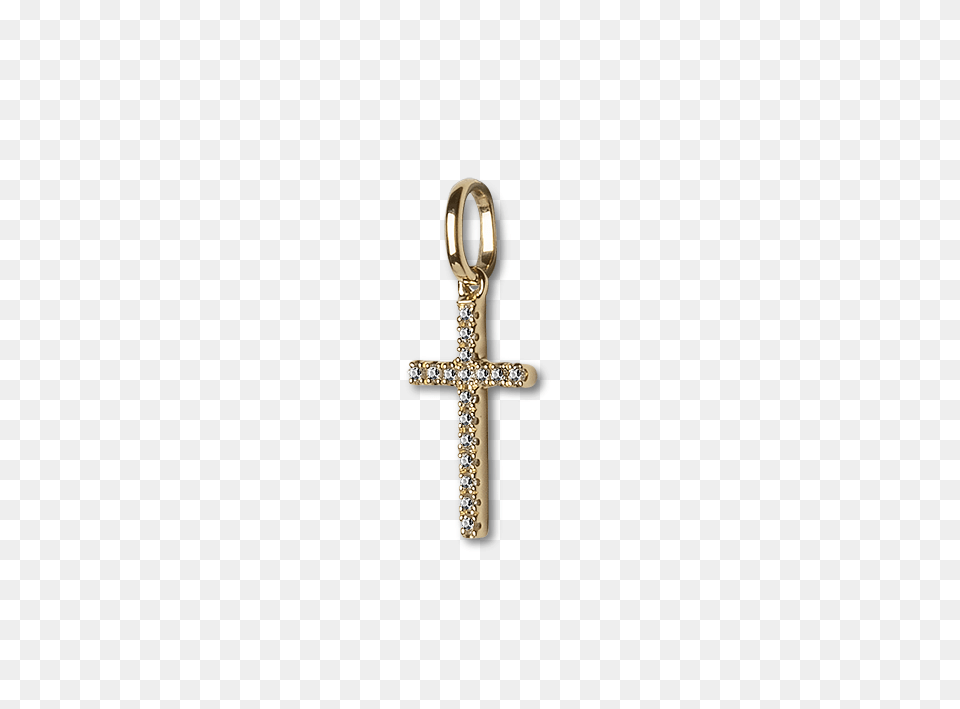 Small Cross Pendant With Diamonds, Cutlery, Spoon, Symbol, Sword Free Png Download