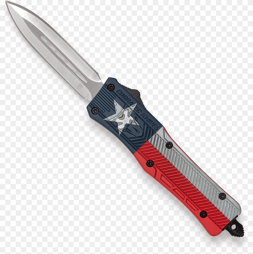 Small Ctk 1 Drop Point Texas Flag Cobratec Knives Texas Flag, Blade, Dagger, Knife, Weapon Free Png
