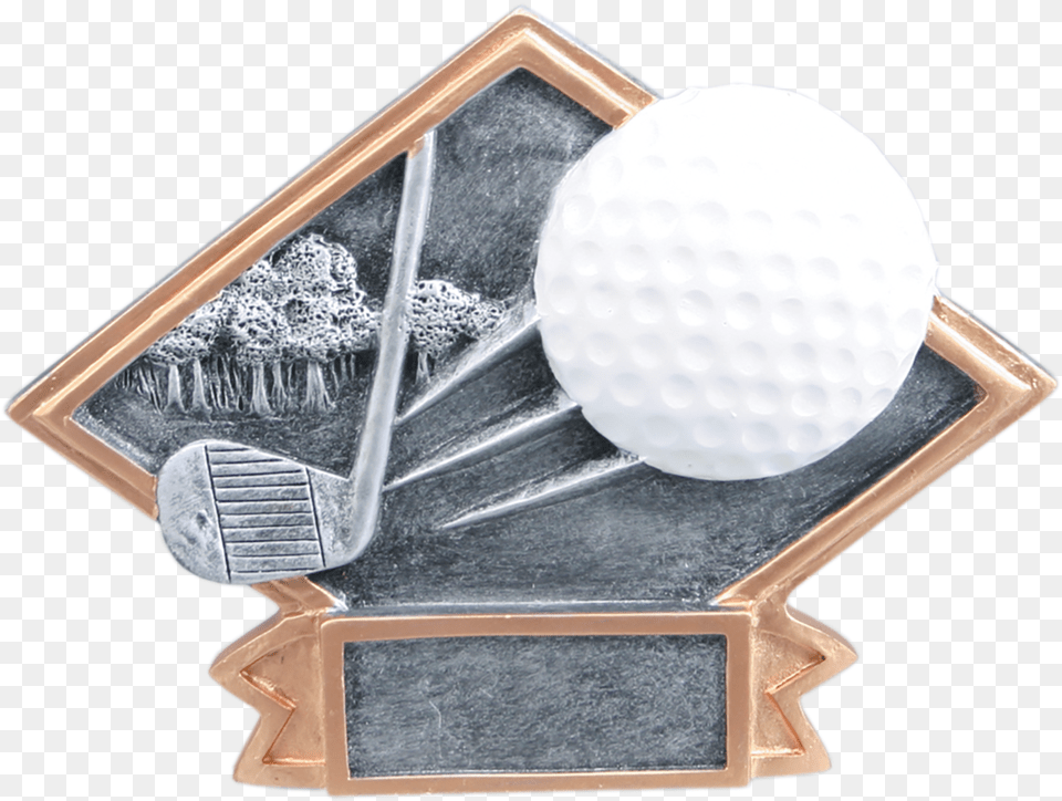 Small Diamond Plate Golf Award Golf Diamond Trophy, Ball, Golf Ball, Sport, Egg Free Transparent Png